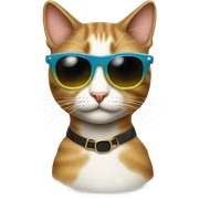 Cat with sunglasses sticker