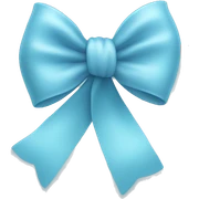 Light blue bow  sticker