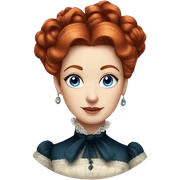 Victorian Redhead blue eyes sticker