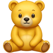 Yellow bear sticker