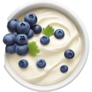 yoghurt bowl with grapes and blueberries sticker