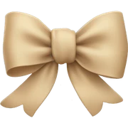 Beige bow sticker