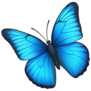 Blue butterfly  sticker
