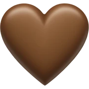 brown heart sticker