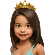 smiling girl in tiara sticker