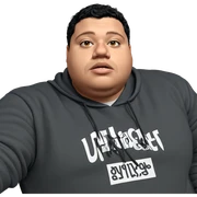 black haired boy in hoodie sticker