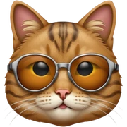Cat with sunglasses sticker