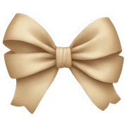 Beige bow sticker