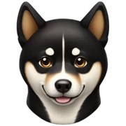 Black shiba inu sticker