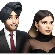 formal couple in elegant attire sticker
