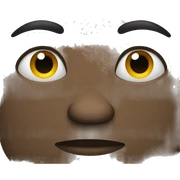 Black emoji side eye sticker