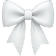 White bow  sticker