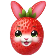 Strawberry bunny sticker