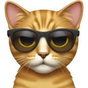 Cat with sunglasses sticker