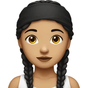 Métis girl with black headbands sticker
