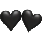 two black hearts sticker