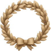 Beige wreath sticker