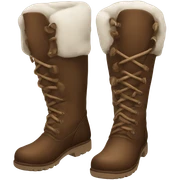 Winter brown boots sticker