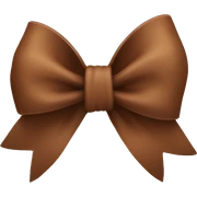 Brown bow sticker