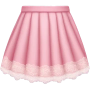 kawaii pink skirt with lace  sticker