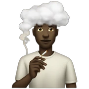 Black men high smoking a joint sticker