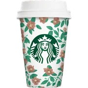 floral patterned starbucks cup sticker