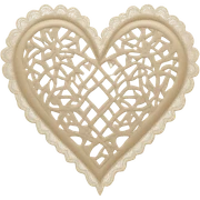 Lace heart sticker
