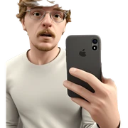 selfie of a stylish male sticker