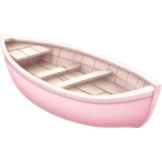 soft pink pastel boat  sticker