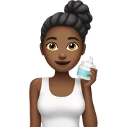 girl doing skincare sticker