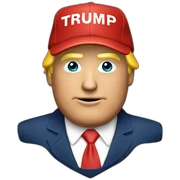 Trump with cap sticker