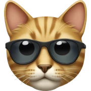 Cat with sunglasses sticker