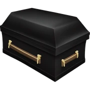 Black casket sticker