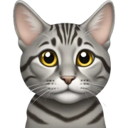 Gray tabby laying sticker
