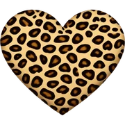 Leopard print heart sticker