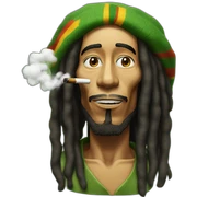 bob marley smoking sticker