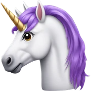 Unicorn with purple hair sticker