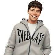 smiling boy in jacket sticker