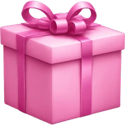 Pink Christmas present sticker