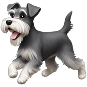 Schnauzer running sticker