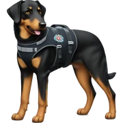 Beauceron dog full body wearing service dog vest  sticker