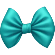 Teal blue bow sticker