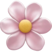 Pearl light pink flower sticker