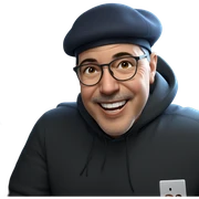 happy boy with hat on sticker