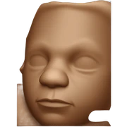 male portrait on black border sticker