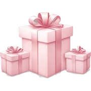 Light pink Christmas gifts under a white Christmas tree  sticker