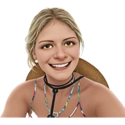 smiling girl at beach sticker