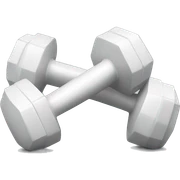 white dumbbells  sticker