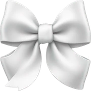 White bow sticker