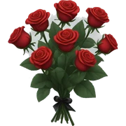 Black bouquet of roses sticker
